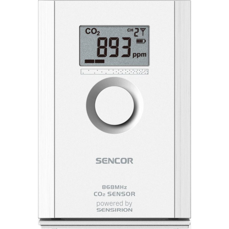 Sencor - Bezdrôtový senzor oxidu uhličitého 5V/3xAA 2000 mAh