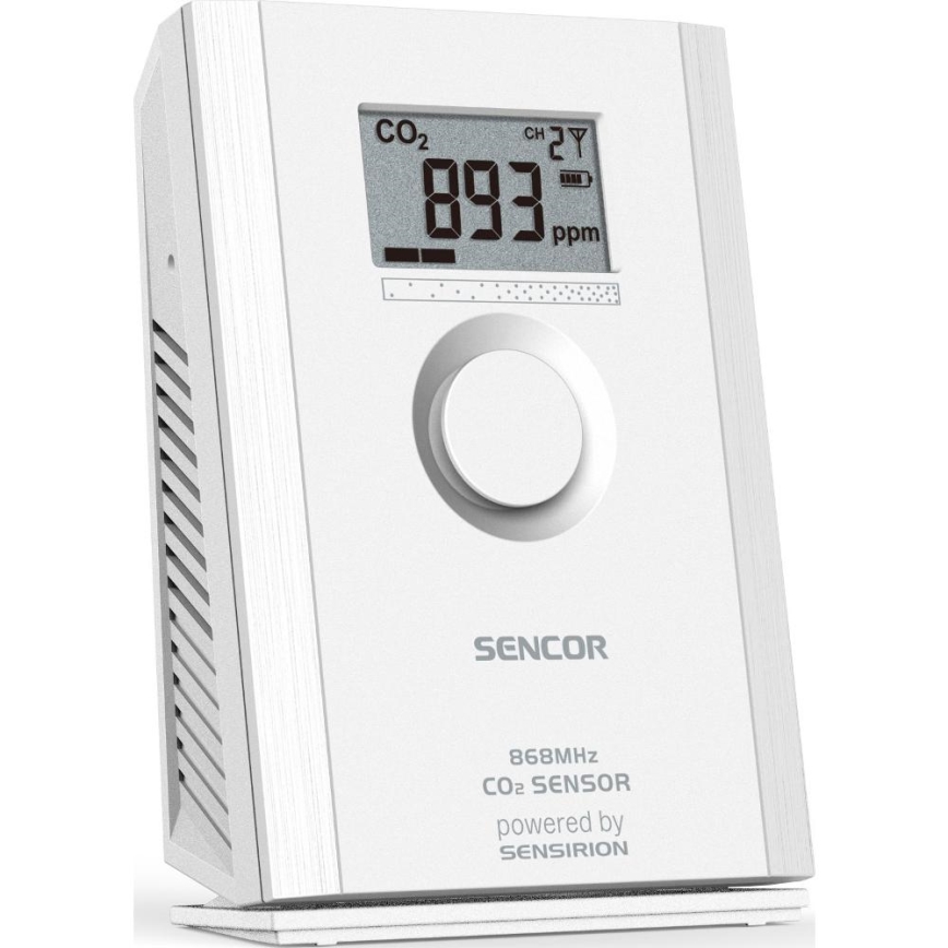 Sencor - Bezdrôtový senzor oxidu uhličitého 5V/3xAA 2000 mAh