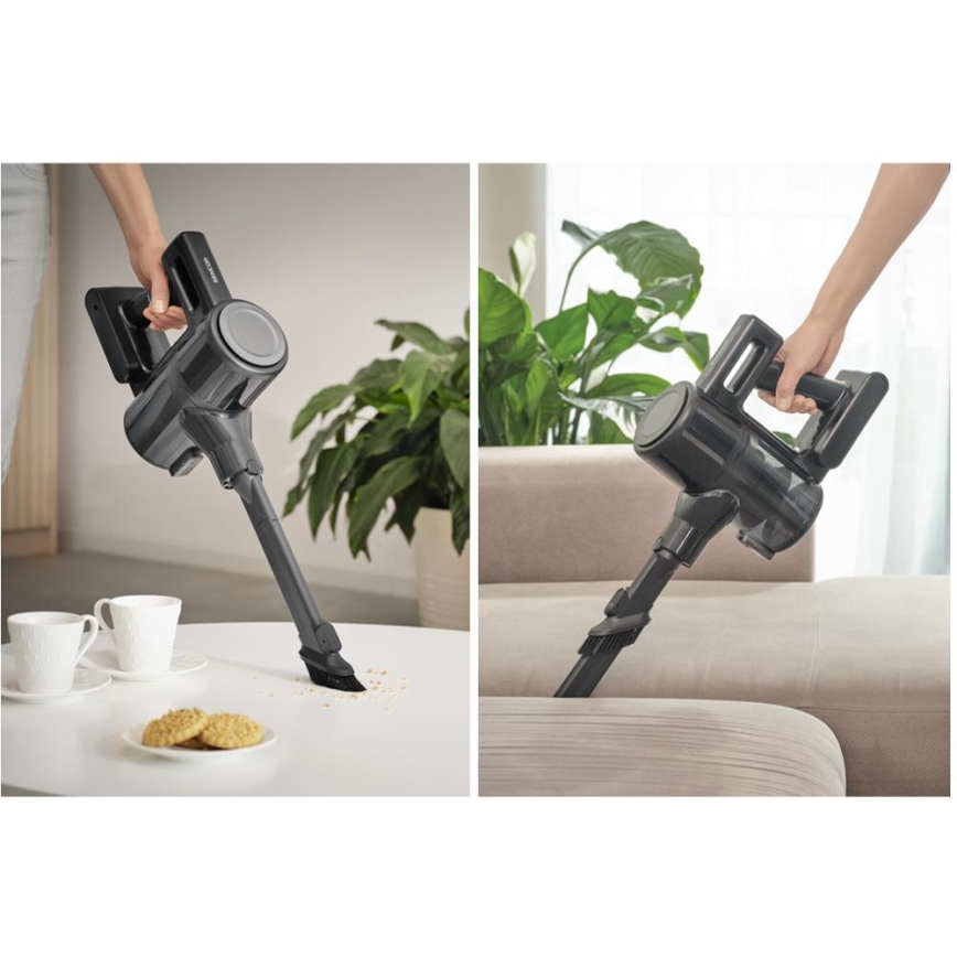 Sencor - Bezdrôtový tyčový vysávač 2 v 1 200 W/2600 mAh čierny