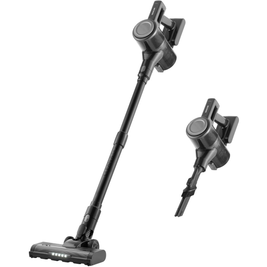 Sencor - Bezdrôtový tyčový vysávač 2 v 1 200 W/2600 mAh čierny
