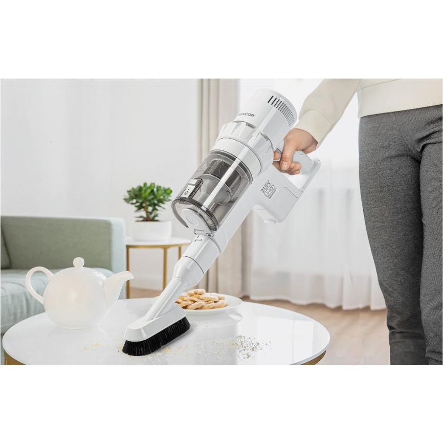 Sencor - Bezdrôtový tyčový vysávač 2v1 250W/2200 mAh biela