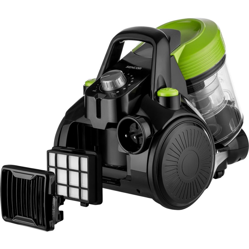 Sencor - Bezvreckový vysávač 2 l 700W/230V čierna/zelená