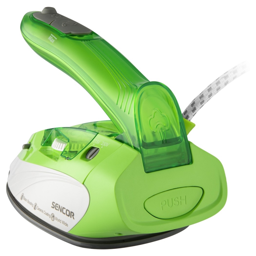 Sencor - Cestovná naparovacia žehlička 1100W/115V/230V zelená