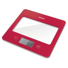 Sencor - Digitálna kuchynská váha 1xCR2032 červená