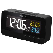 Sencor - Digitálne hodiny s budíkom a teplomerom 230V/1xCR2032