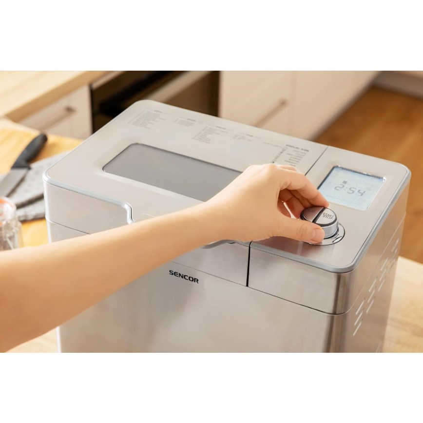 Sencor - Domáca pekáreň na chlieb 550W/230V matný chróm
