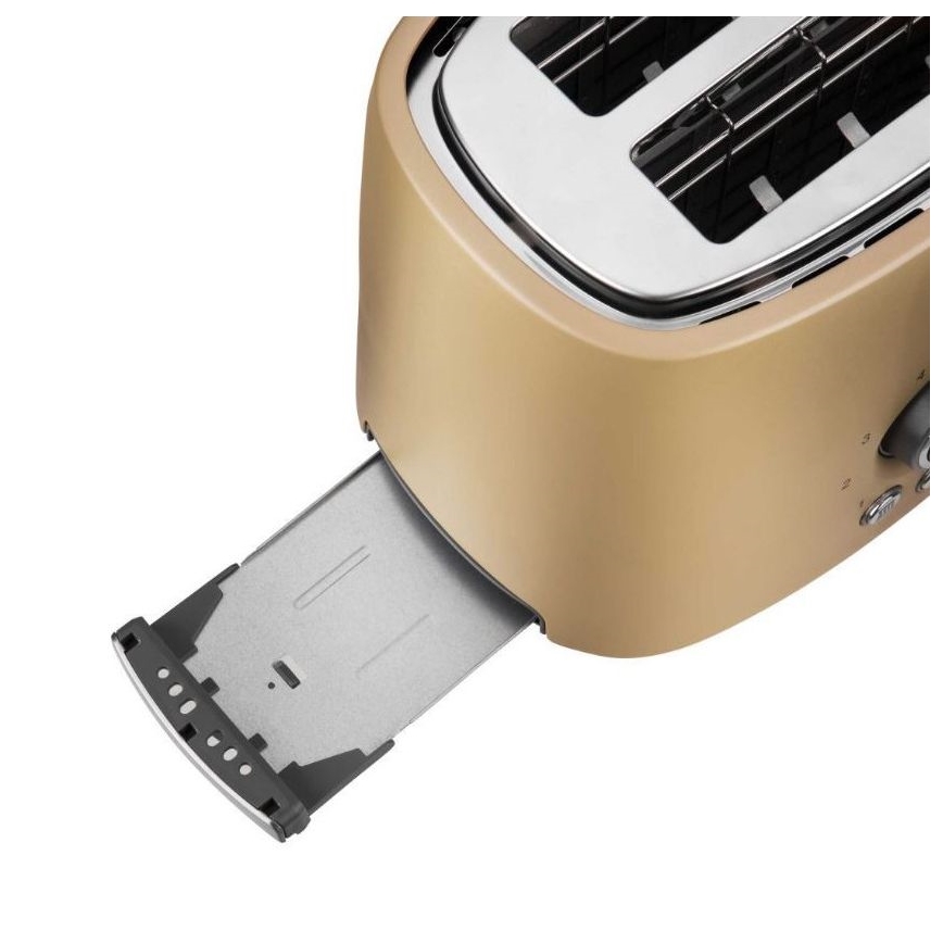 Sencor - Hriankovač s dvoma otvormi a mriežkou na opekanie 1000 W/230 V béžový