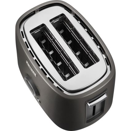 Sencor - Hriankovač s dvoma otvormi a ohrevným roštom 1000 W/230 V antracitový