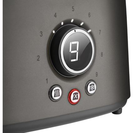 Sencor - Hriankovač s dvoma otvormi a ohrevným roštom 1000 W/230 V antracitový