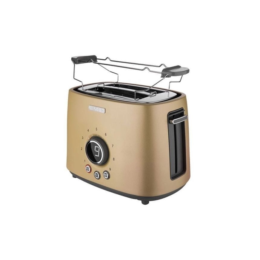 Sencor - Hriankovač s dvoma otvormi a rozpekačom 1000W/230V béžová