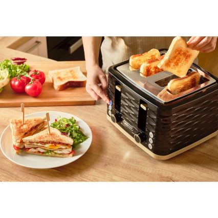 Sencor - Hriankovač so štyrmi otvormi 1600W/230V čierna/béžová