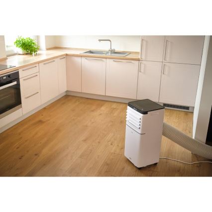 Sencor - Inteligentná mobilná klimatizácia 3 v 1 vrátane kompletného príslušenstva 1020 W/230 V 10 000 BTU Wi‑Fi, biela, s diaľkovým ovládaním