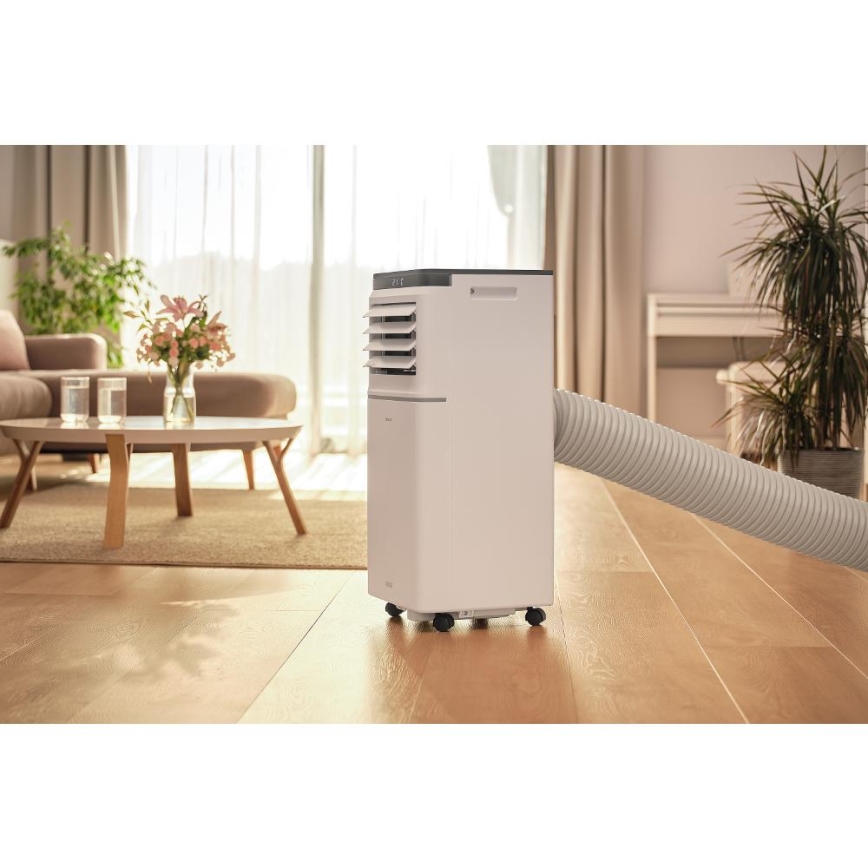 Sencor - Inteligentná mobilná klimatizácia 3 v 1 vrátane kompletného príslušenstva 1020 W/230 V 10 000 BTU Wi‑Fi, biela, s diaľkovým ovládaním