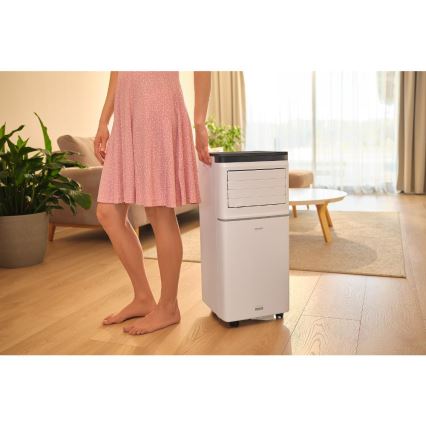 Sencor - Inteligentná mobilná klimatizácia 3 v 1 vrátane kompletného príslušenstva 1020 W/230 V 10 000 BTU Wi‑Fi, biela, s diaľkovým ovládaním