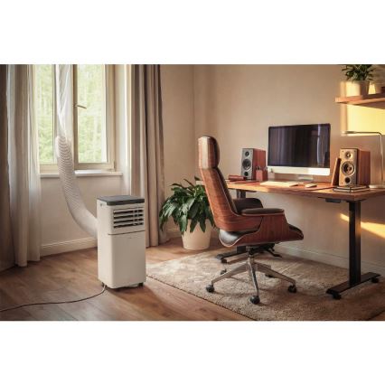 Sencor - Inteligentná mobilná klimatizácia 3 v 1 vrátane kompletného príslušenstva 760W/230V 7000 BTU Wi‑Fi biela + diaľkové ovládanie