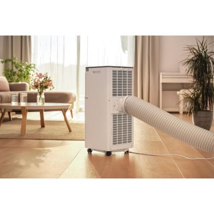 Sencor - Inteligentná mobilná klimatizácia 3 v 1 vrátane kompletného príslušenstva 760W/230V 7000 BTU Wi‑Fi biela + diaľkové ovládanie