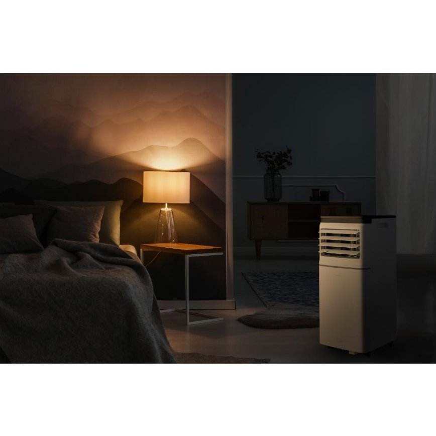 Sencor - Inteligentná mobilná klimatizácia 3 v 1 vrátane kompletného príslušenstva 760W/230V 7000 BTU Wi‑Fi biela + diaľkové ovládanie