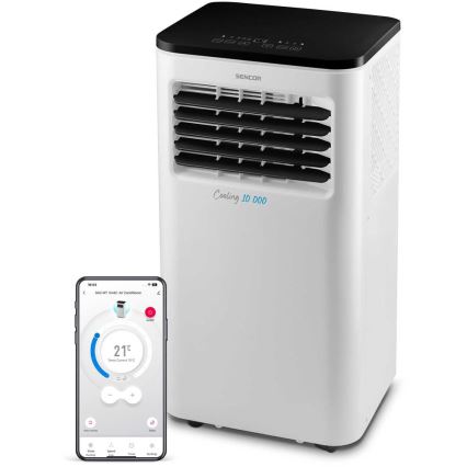 Sencor - Inteligentná mobilná klimatizácia 3v1 vrátane kompletného príslušenstva 1050W/230V 10000 BTU Wi-Fi + diaľkové ovládanie