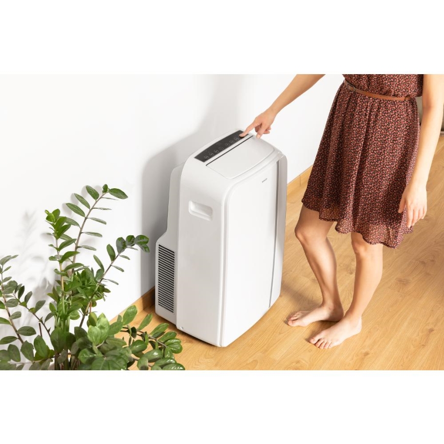 Sencor - Inteligentná mobilná klimatizácia 3v1 vrátane kompletného príslušenstva 1450W/230V 12000 BTU Wi-Fi biela + diaľkové ovládanie