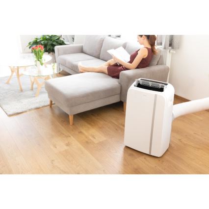 Sencor - Inteligentná mobilná klimatizácia 3v1 vrátane kompletného príslušenstva 1450W/230V 12000 BTU Wi-Fi biela + diaľkové ovládanie