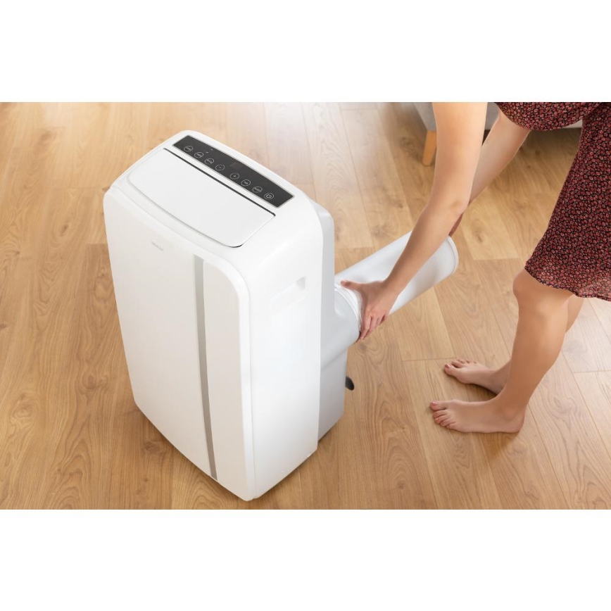 Sencor - Inteligentná mobilná klimatizácia 3v1 vrátane kompletného príslušenstva 1450W/230V 12000 BTU Wi-Fi biela + diaľkové ovládanie