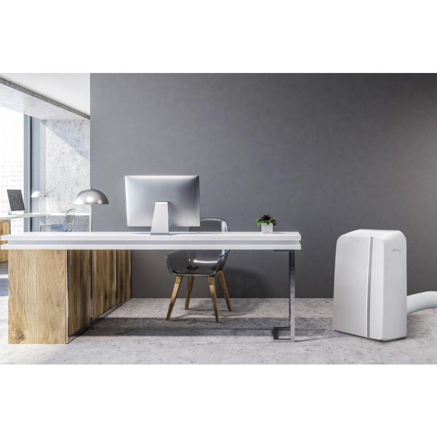 Sencor - Inteligentná mobilná klimatizácia 3v1 vrátane kompletného príslušenstva 1450W/230V 12000 BTU Wi-Fi biela + diaľkové ovládanie