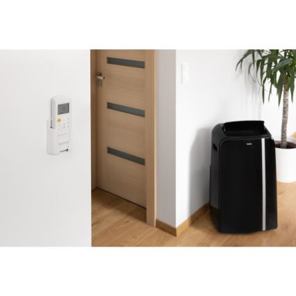 Sencor - Inteligentná mobilná klimatizácia 3v1 vrátane kompletného príslušenstva 1450W/230V 12000 BTU Wi-Fi čierna + diaľkové ovládanie