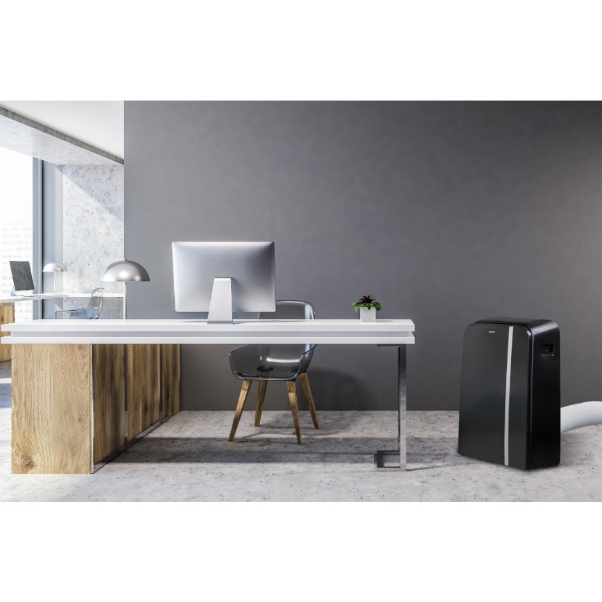 Sencor - Inteligentná mobilná klimatizácia 3v1 vrátane kompletného príslušenstva 1450W/230V 12000 BTU Wi-Fi čierna + diaľkové ovládanie