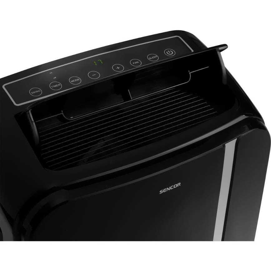 Sencor - Inteligentná mobilná klimatizácia 3v1 vrátane kompletného príslušenstva 1450W/230V 12000 BTU Wi-Fi čierna + diaľkové ovládanie