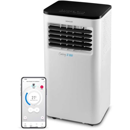 Sencor - Inteligentná mobilná klimatizácia 3v1 vrátane kompletného príslušenstva 805W/230V 8000 BTU Wi-Fi + diaľkové ovládanie