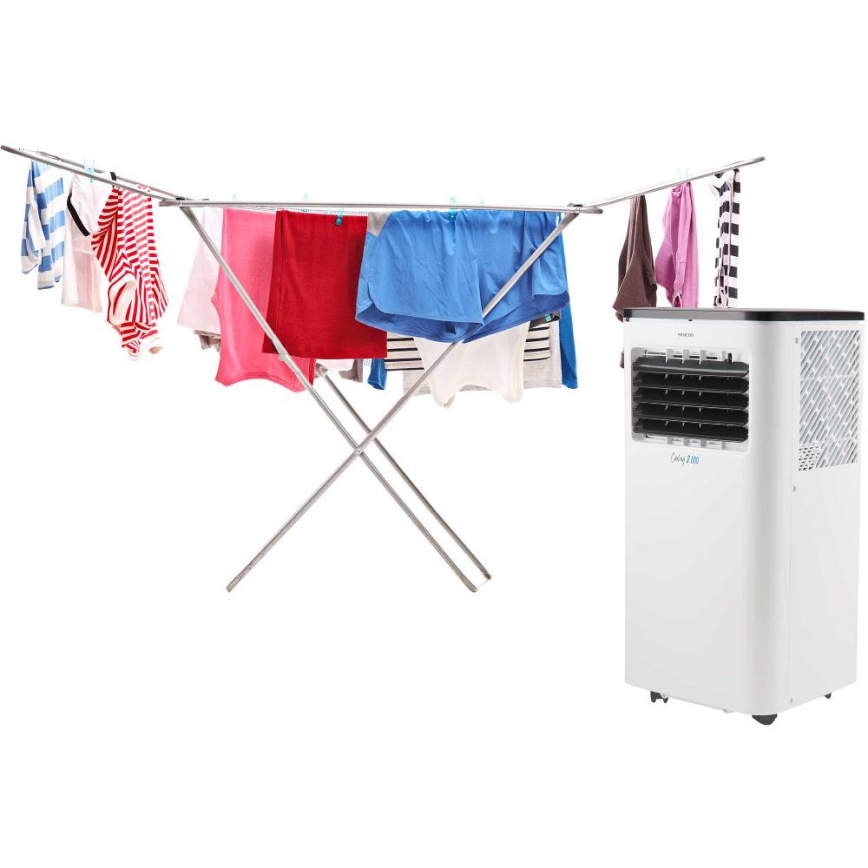 Sencor - Inteligentná mobilná klimatizácia 3v1 vrátane kompletného príslušenstva 805W/230V 8000 BTU Wi-Fi + diaľkové ovládanie