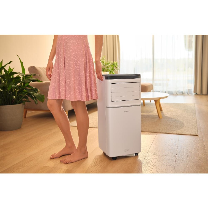 Sencor - Inteligentná mobilná klimatizácia 3v1 vrátane kompletného príslušenstva 815W/230V 8000 BTU Wi-Fi biela + diaľkové ovládanie