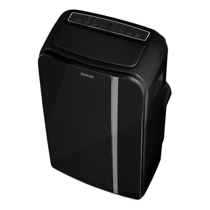 Sencor - Inteligentná mobilná klimatizácia 3v1 vrátane kompletného príslušenstva 1450W/230V 12000 BTU Wi-Fi čierna + diaľkové ovládanie