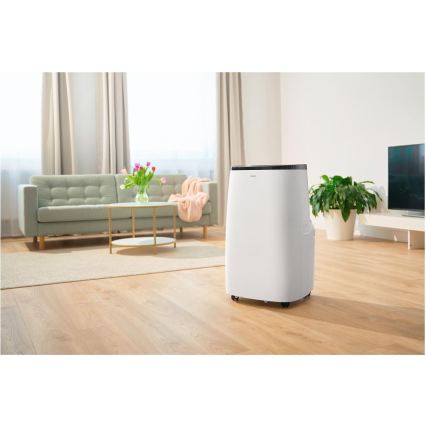 Sencor - Inteligentná mobilná klimatizácia 4 v 1 vrátane kompletného príslušenstva 1700 W/230 V 12 000 BTU Wi-Fi biela + diaľkové ovládanie