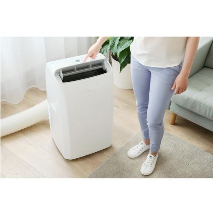 Sencor - Inteligentná prenosná klimatizácia 5 v 1 vrátane kompletného príslušenstva 733W/230V 9000 BTU Wi-Fi biela + diaľkové ovládanie