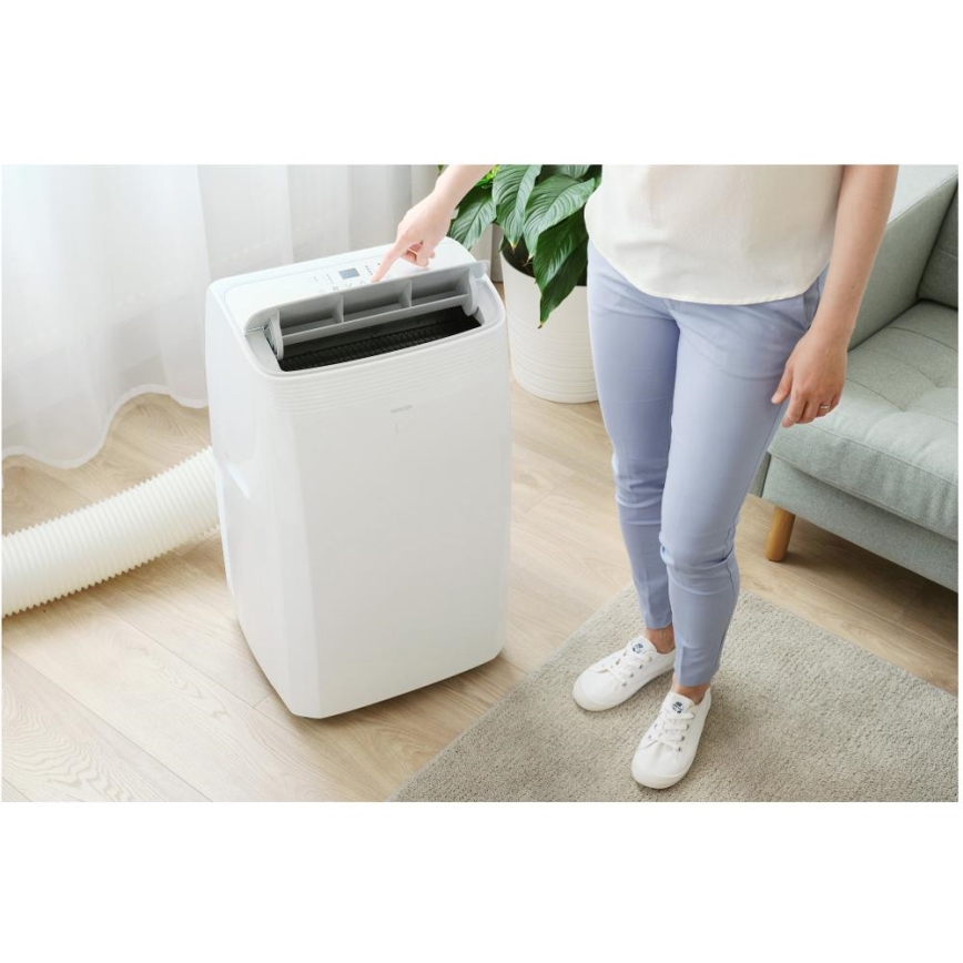 Sencor - Inteligentná prenosná klimatizácia 5 v 1 vrátane kompletného príslušenstva 733W/230V 9000 BTU Wi-Fi biela + diaľkové ovládanie