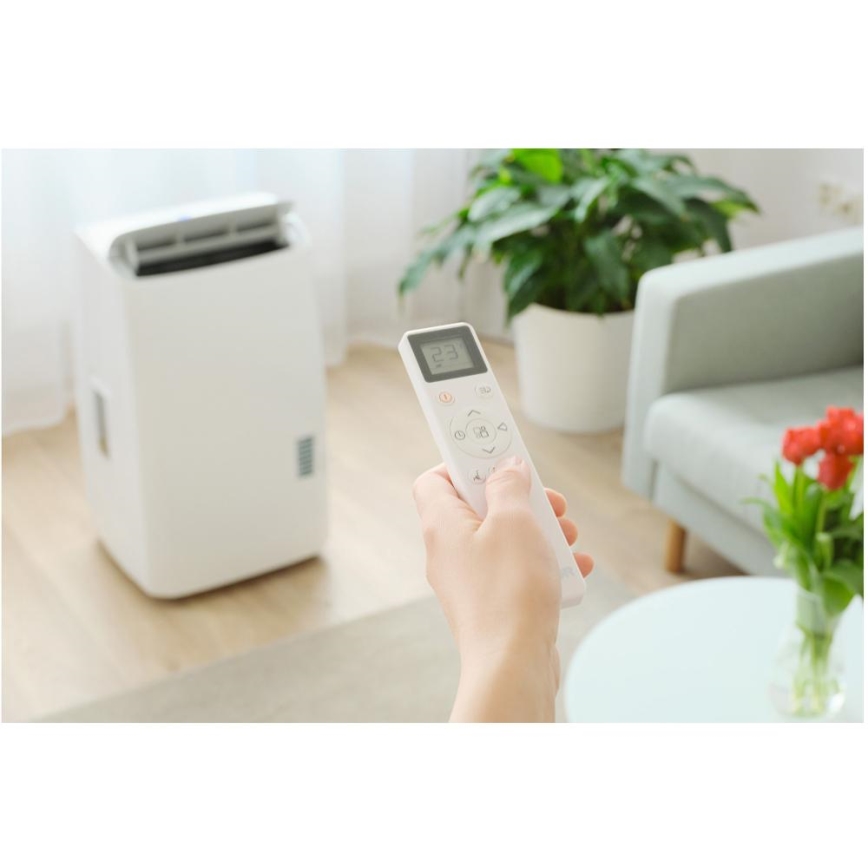 Sencor - Inteligentná prenosná klimatizácia 5 v 1 vrátane kompletného príslušenstva 733W/230V 9000 BTU Wi-Fi biela + diaľkové ovládanie