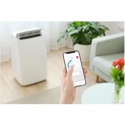 Sencor - Inteligentná prenosná klimatizácia 5 v 1 vrátane kompletného príslušenstva 733W/230V 9000 BTU Wi-Fi biela + diaľkové ovládanie