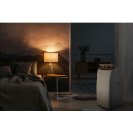 Sencor - Inteligentná prenosná klimatizácia 5 v 1 vrátane kompletného príslušenstva 733W/230V 9000 BTU Wi-Fi biela + diaľkové ovládanie