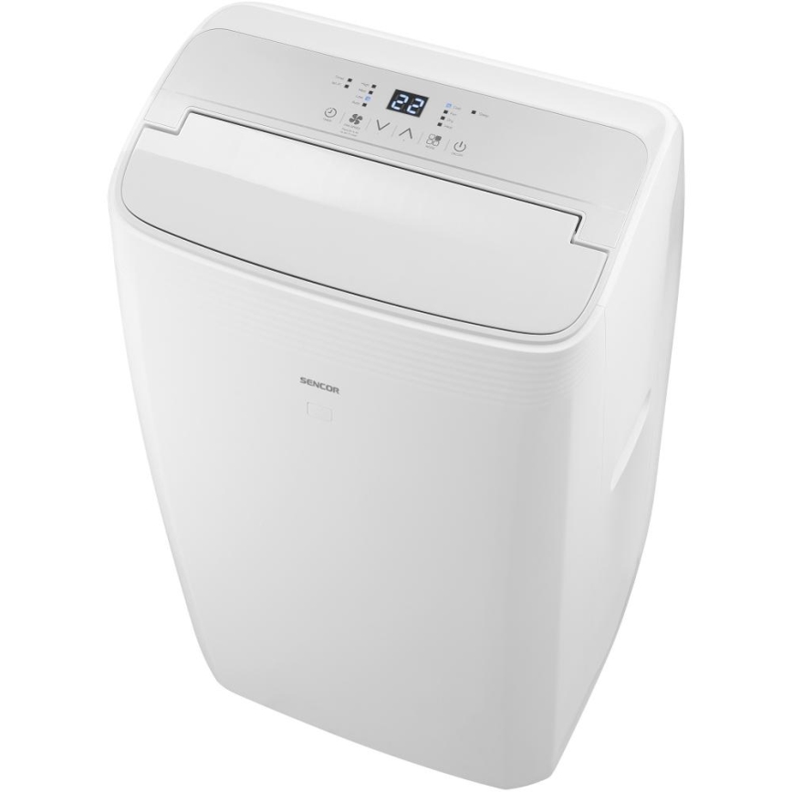 Sencor - Inteligentná prenosná klimatizácia 5 v 1 vrátane kompletného príslušenstva 733W/230V 9000 BTU Wi-Fi biela + diaľkové ovládanie