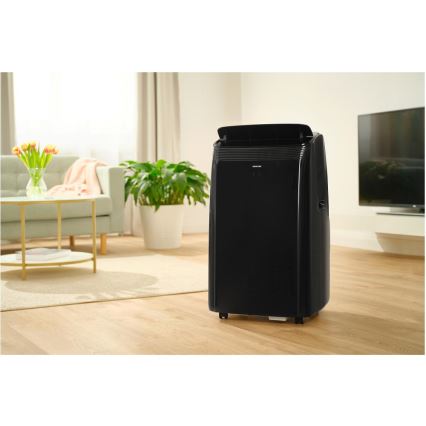 Sencor - Inteligentná mobilná klimatizácia vrátane kompletného príslušenstva 900W/230V 9000 BTU Wi-Fi čierna + diaľkové ovládanie