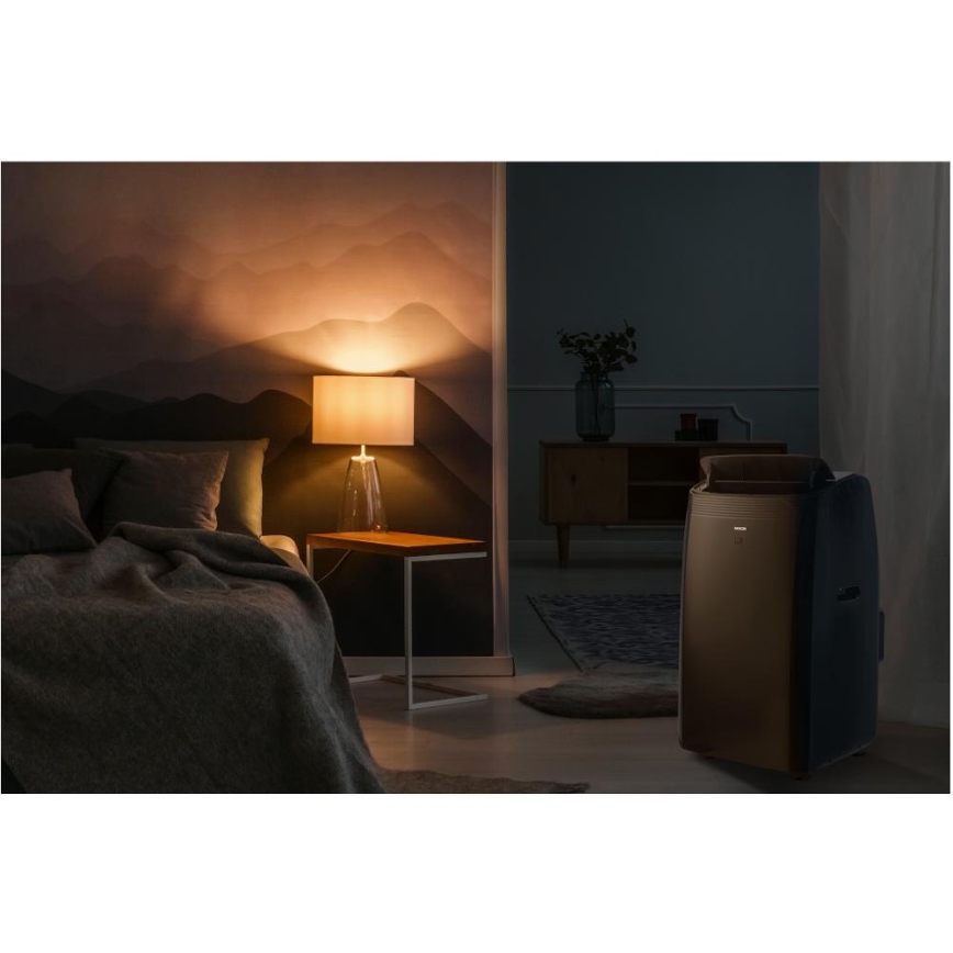 Sencor - Inteligentná mobilná klimatizácia vrátane kompletného príslušenstva 900W/230V 9000 BTU Wi-Fi čierna + diaľkové ovládanie