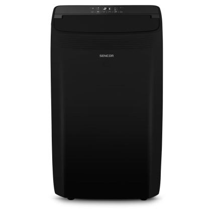 Sencor - Inteligentná mobilná klimatizácia vrátane kompletného príslušenstva 900W/230V 9000 BTU Wi-Fi čierna + diaľkové ovládanie