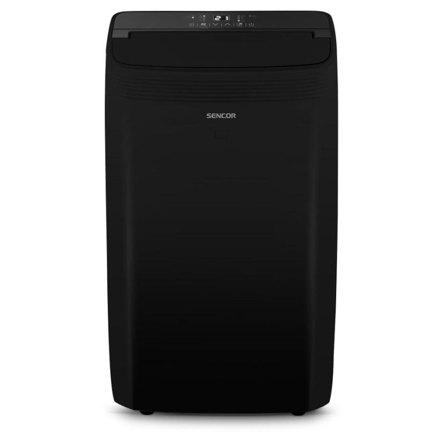 Sencor - Inteligentná mobilná klimatizácia vrátane kompletného príslušenstva 900W/230V 9000 BTU Wi-Fi čierna + diaľkové ovládanie