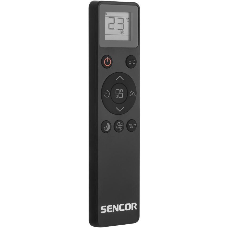 Sencor - Inteligentná mobilná klimatizácia vrátane kompletného príslušenstva 900W/230V 9000 BTU Wi-Fi čierna + diaľkové ovládanie