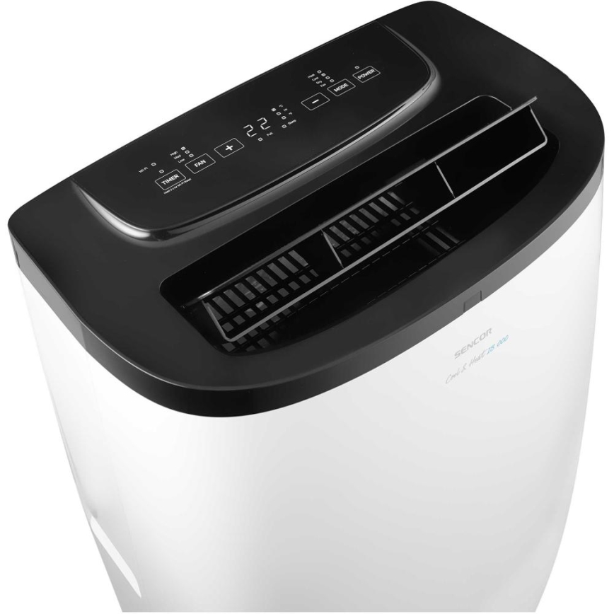 Sencor - Inteligentná mobilná klimatizácia 4 v 1 vrátane kompletného príslušenstva 1750 W/230 V 18 000 BTU Wi-Fi biela + diaľkové ovládanie