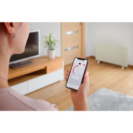 Sencor - Inteligentný elektrický priamotop/konvektor 1200/2400W/230V IP24 Wi-Fi biela