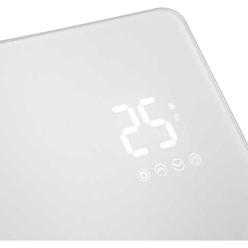 Sencor - Inteligentný elektrický priamotop/konvektor 1200/2400W/230V IP24 Wi-Fi biela