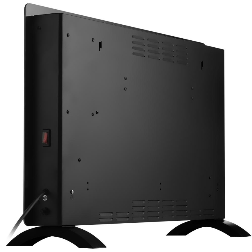 Sencor - Inteligentný elektrický priamotop/konvektor 2000W/230V IP24 Wi-Fi čierna + diaľkové ovládanie