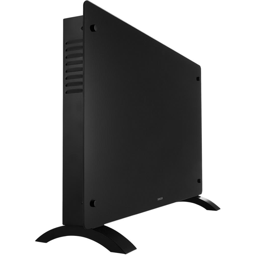 Sencor - Inteligentný elektrický priamotop/konvektor 2000W/230V IP24 Wi-Fi čierna + diaľkové ovládanie